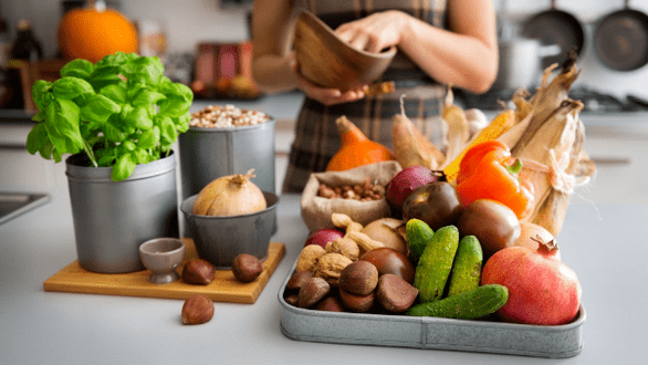 Vegetables and nuts